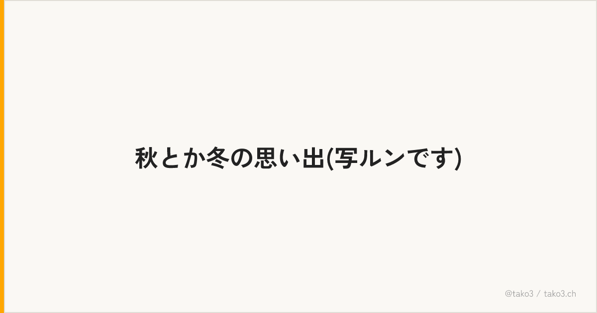 秋とか冬の思い出(写ルンです)