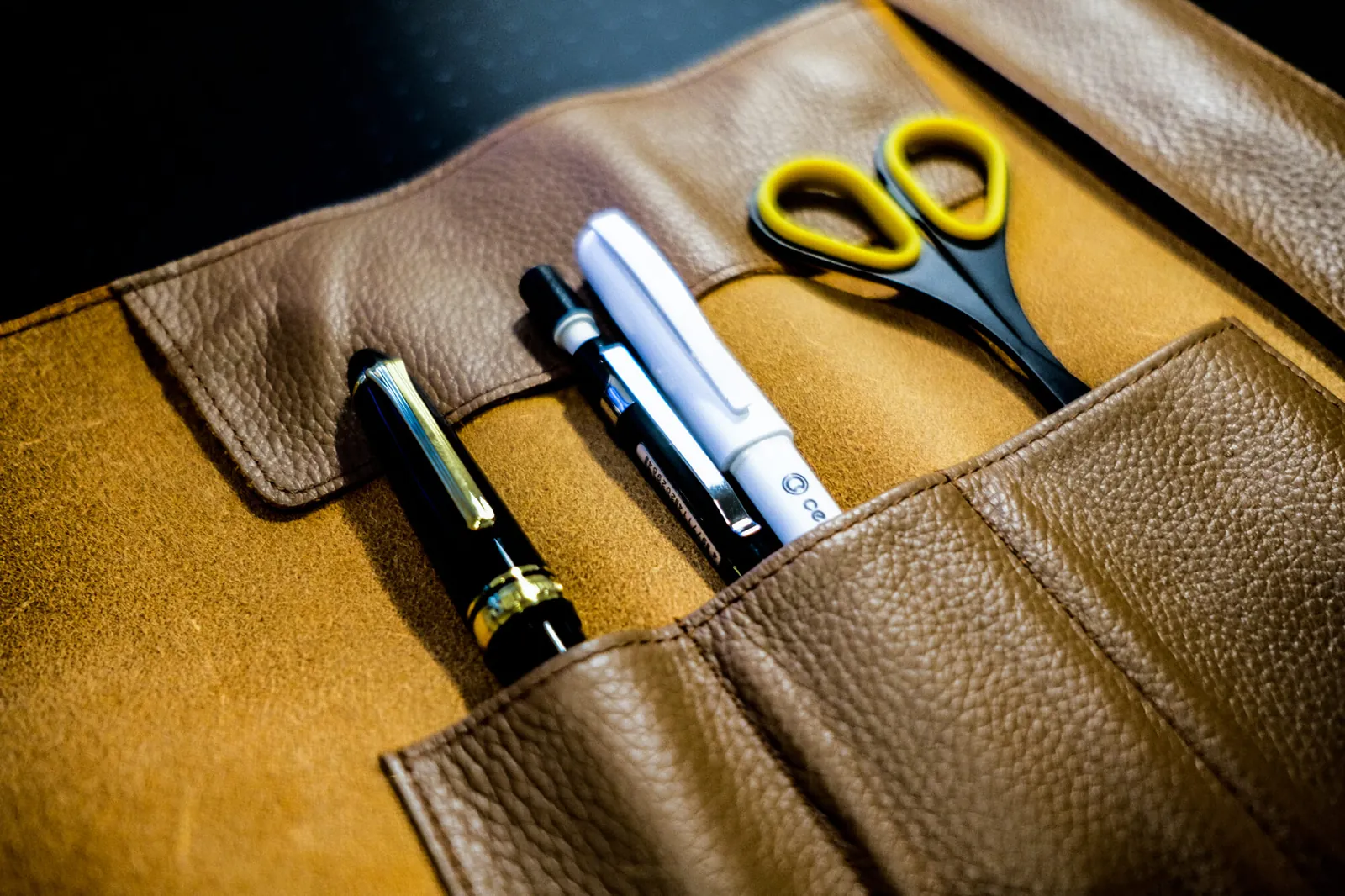 ステッドラーのレザーペンケースをいただきました