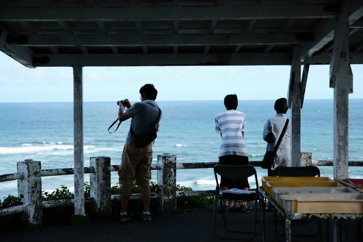 静岡御前崎灯台から見た海と