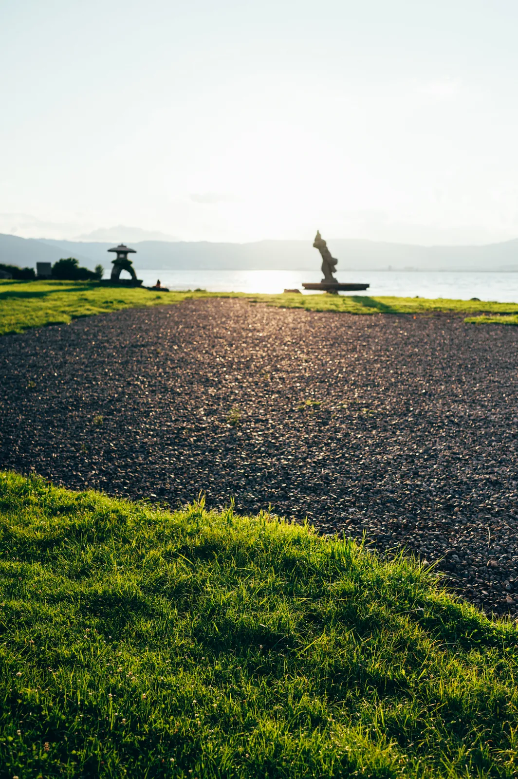諏訪湖散策、まったりしてみようかなって