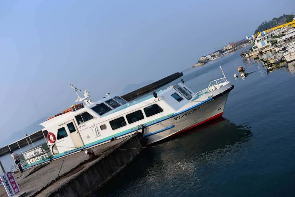 大久野島へのフェリー