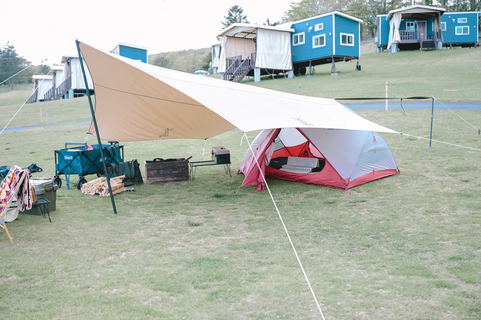 おにゅーのキャンプ道具と静岡「PICA富士ぐりんぱ」